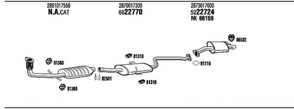 HYT16286 WALKER Exhaust System