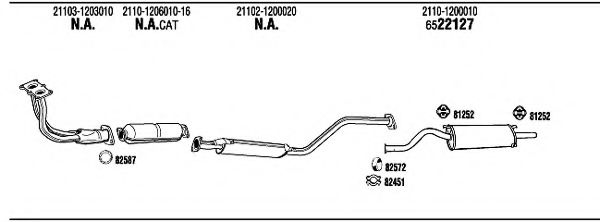 LD11101 WALKER Exhaust System Exhaust System