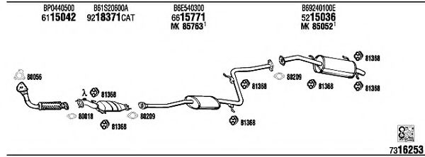 MA40028A WALKER Exhaust System