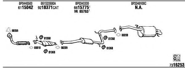 MA40035B WALKER Exhaust System