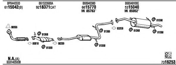 MA40041B WALKER Exhaust System Exhaust System