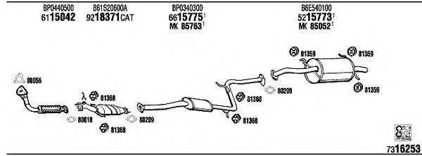 MA40051 WALKER Exhaust System Exhaust System