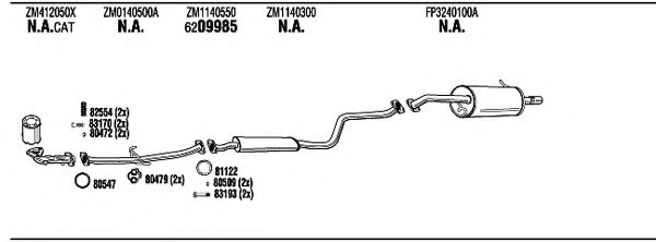 MA40078 WALKER Exhaust System Exhaust System