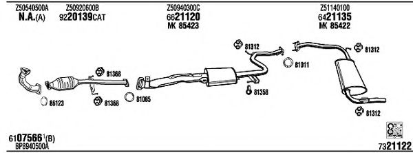 MA41206 WALKER Exhaust System Exhaust System