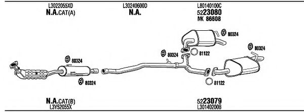 MA60010A WALKER Exhaust System Exhaust System