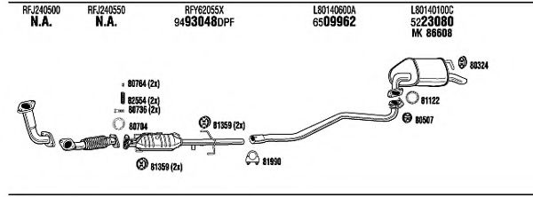 MAK16844BA WALKER Exhaust System