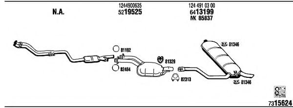 MB22017 WALKER Exhaust System