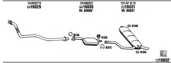 MB30319A WALKER Exhaust System Exhaust System
