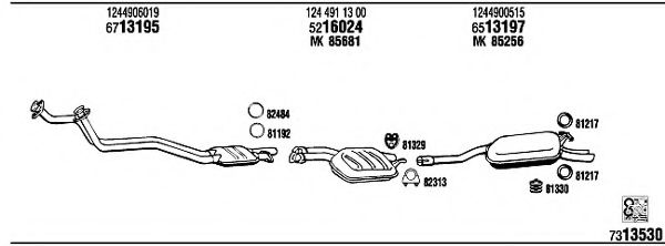 MB30331B WALKER Exhaust System Exhaust System