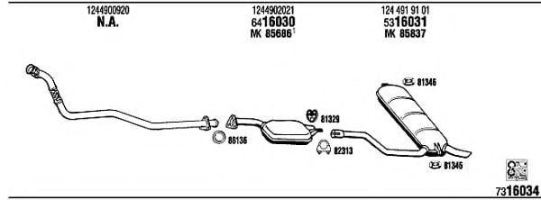 MB43319 WALKER Exhaust System