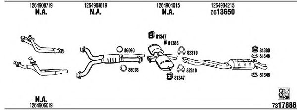 MB56004A WALKER Exhaust System Exhaust System