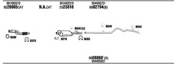 MBH14998B WALKER Exhaust System