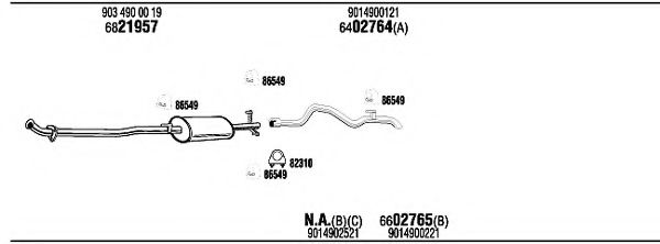 MBK08748A WALKER Exhaust System Exhaust System