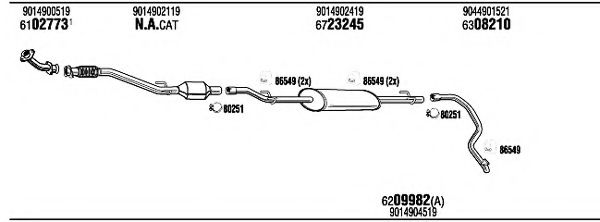 MBK15007BC WALKER Exhaust System