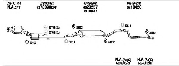 MBK17418DB WALKER Exhaust System Exhaust System