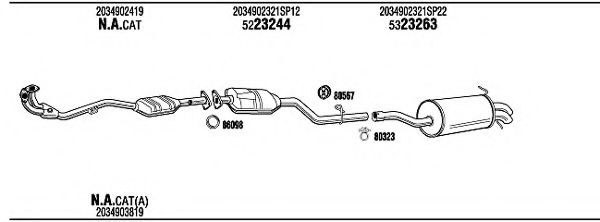 MBT14814 WALKER Exhaust System Exhaust System