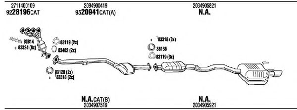 MBT16720 WALKER Exhaust System Exhaust System