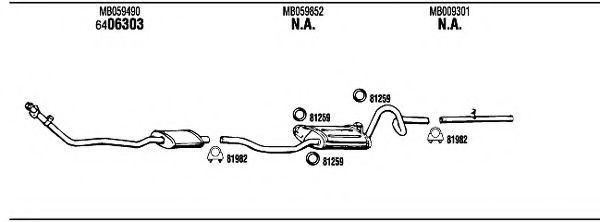 MI50101B WALKER Exhaust System Exhaust System