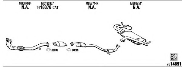 MI61514 WALKER Exhaust System
