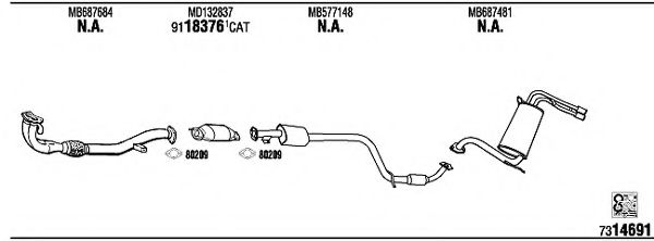 MI61543 WALKER Exhaust System Exhaust System