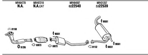 MI65568 WALKER Exhaust System Exhaust System