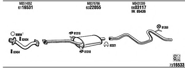 MI70010 WALKER Exhaust System