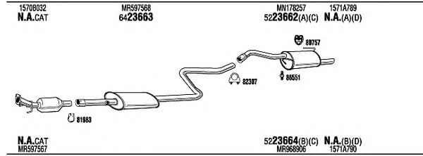 MIH34934 WALKER Exhaust System Exhaust System