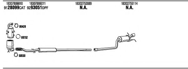 MNH23447AB WALKER Exhaust System