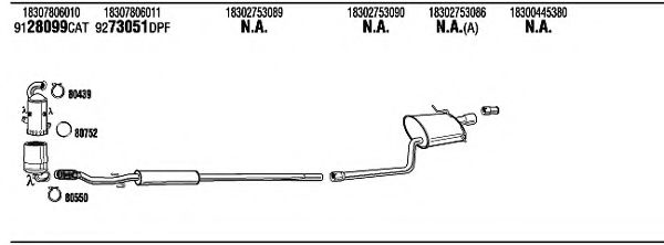 MNK22486AB WALKER Exhaust System