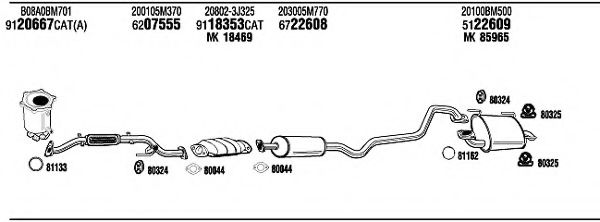 NI55023 WALKER Exhaust System Exhaust System