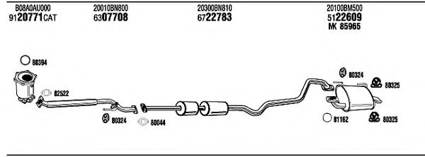 NI55031 WALKER Exhaust System Exhaust System