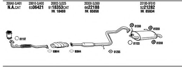 NI65037A WALKER Exhaust System