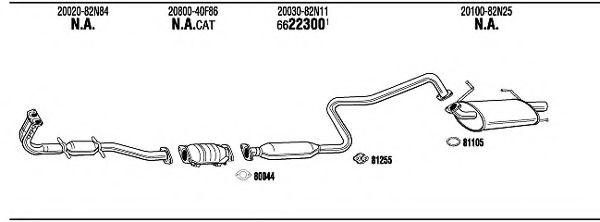 NI65070 WALKER Exhaust System Exhaust System