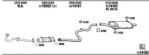 NI80416A WALKER Exhaust System Exhaust System