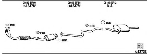 NI80433 WALKER Exhaust System Exhaust System