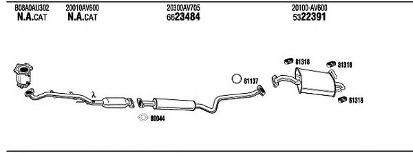 NIH16922BB WALKER Exhaust System Exhaust System