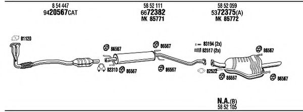 OP45351 WALKER Exhaust System