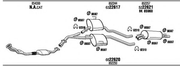 OP73255 WALKER Exhaust System