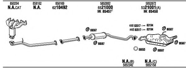 OPH05914BA WALKER Exhaust System Exhaust System
