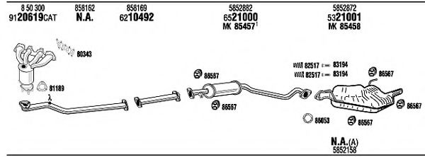 OPH05914CA WALKER Exhaust System Exhaust System