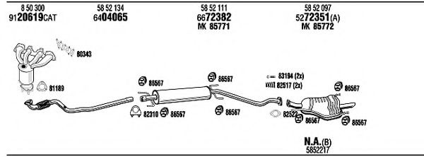 OPH08995AB WALKER Exhaust System