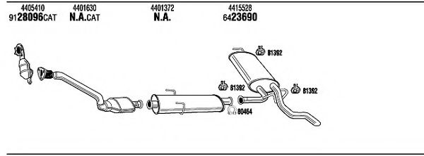 OPH16466 WALKER Exhaust System Exhaust System
