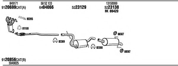 OPH17844 WALKER Exhaust System