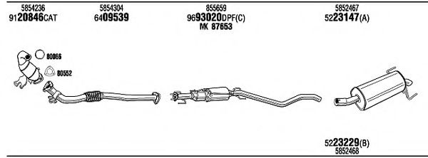 OPH18072BC WALKER Exhaust System