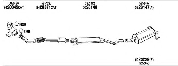 OPH18244A WALKER Exhaust System Exhaust System
