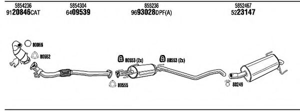 OPH18245BB WALKER Exhaust System Exhaust System
