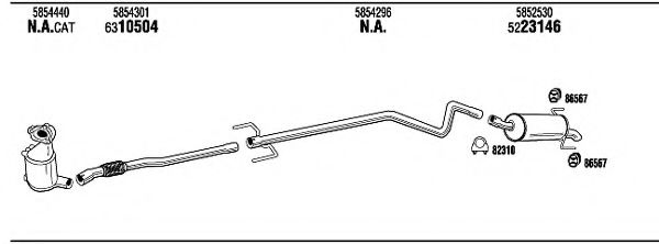 OPH19115A WALKER Exhaust System Exhaust System
