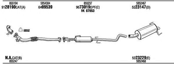 OPH19464BC WALKER Exhaust System Exhaust System