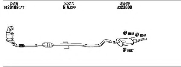 OPH23132B WALKER Exhaust System Exhaust System