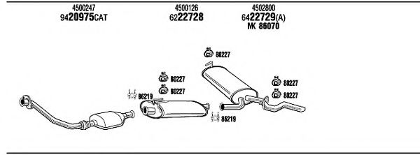 OPT10099A WALKER Exhaust System Exhaust System